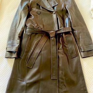 Kors by Michael Kors brown leather trenchcoat